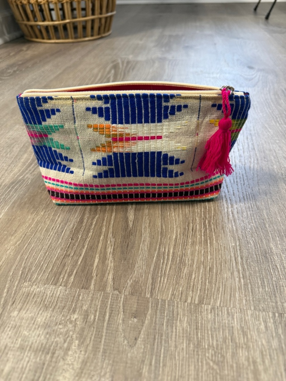 America & Beyond Red Cosmetic Pouch